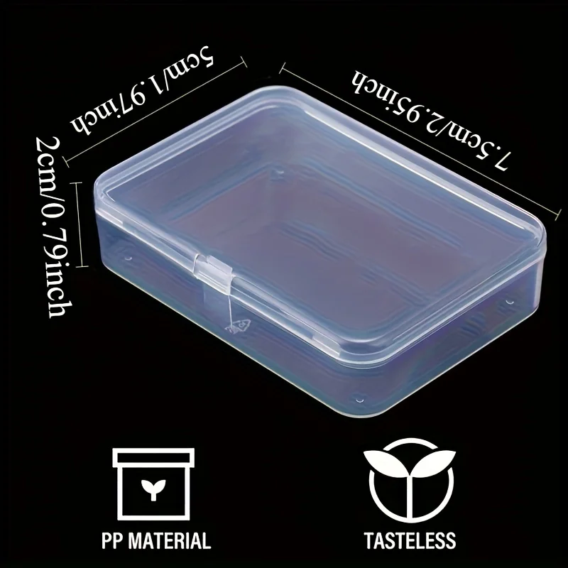 12er-Set Transparente PP-Kunststoff-Aufbewahrungsboxen Langlebige Behälter mit Sicherheitsverschlüssen für Bastelorganisation und Lagerung – Detail 2