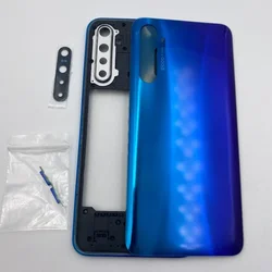 For Realme X2 XT RMX1991 RMX1921 Full Housing Phone Middle Frame Housing Cover with Rear Glass Battery Door Replace