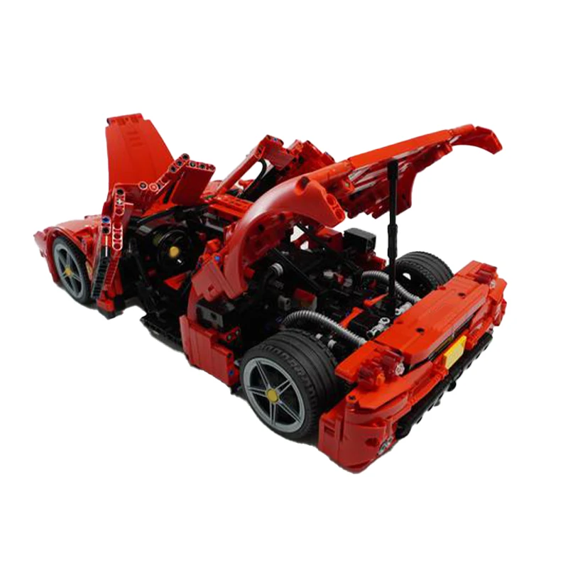 Super Car Series Red Model Collection Expert Puzzle, Brick Toy, Birthday Gift, Bricolage DIY, Échelle 1:10, Nuit de construction