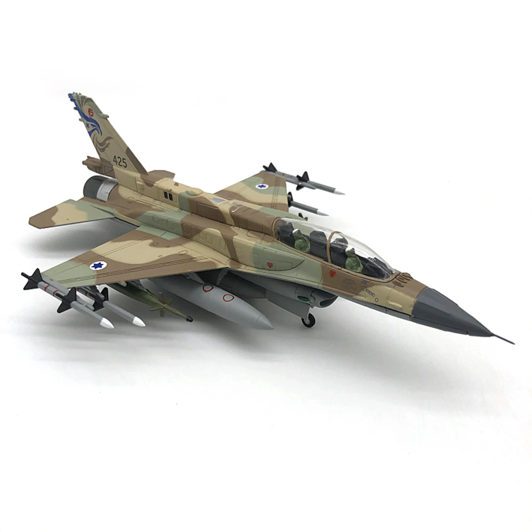 B05C-1/72 Israelischer Luftwaffenkämpfer F-16I Flugzeug aus Druckgusslegierung mit Ständer für Kinder Erwachsene Home Office Dekor