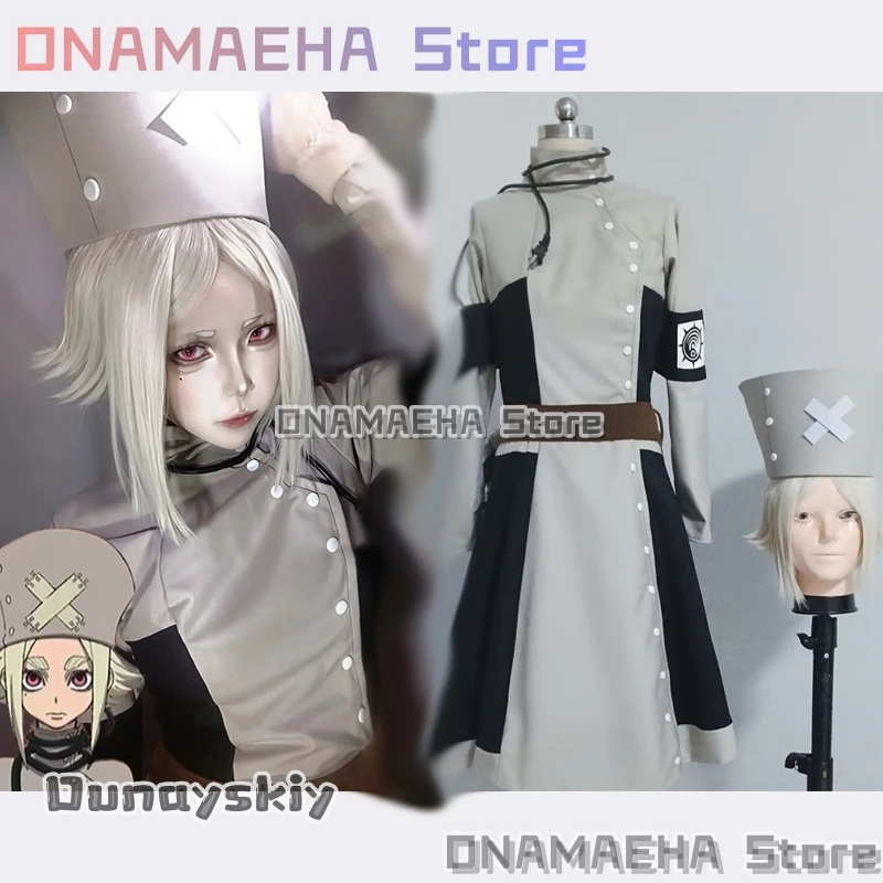 

ONAMAEHA@Aesha Stilza Cosplay Costume GACHIAKUTA Cosplay Coat Dress Hat Wig Full Set Girl Uniform Halloween Theme Party Dress Up