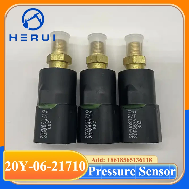 

High Quality Pressure Switch Sensor 20Y-06-21710 20PS579-16 20Y0621710 for Excavator Parts PC200-3 PC200-5 PC200-6