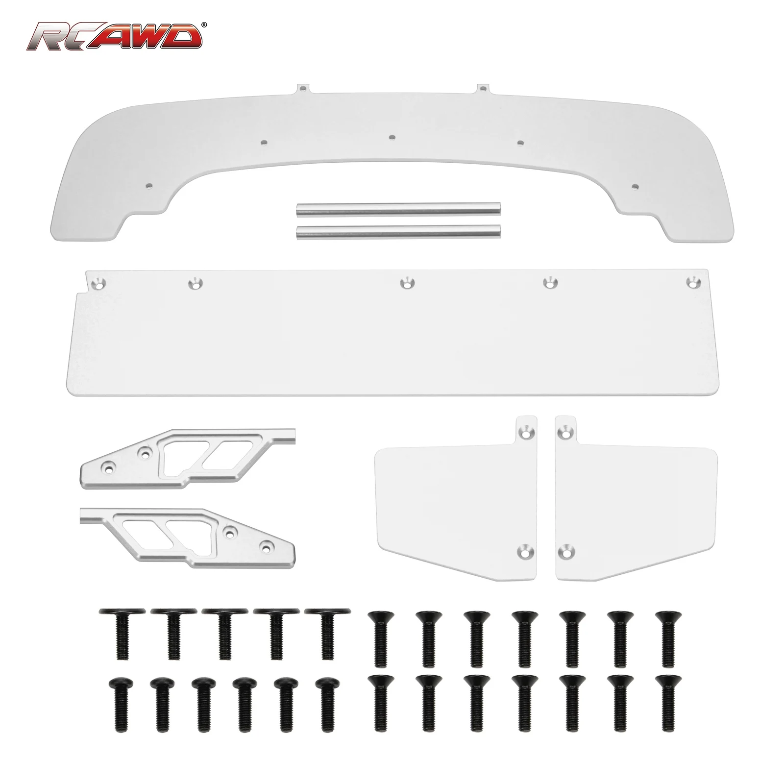 Alloy FRONT SPLITTER with Animal Bumper Guard and Side Skirt Set for Arrma 1-7 6s Infraction cars hopups upgrade parts