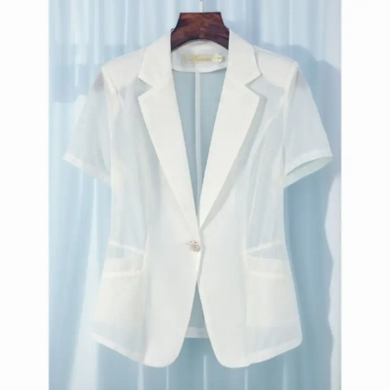 بدلة نسائية ort Sve Little Suit Jaet كاجوال رفيعة Sle ملابس خارجية صيفية متعددة الاستخدامات معطف صيفي كاجوال عالي الجودة #1