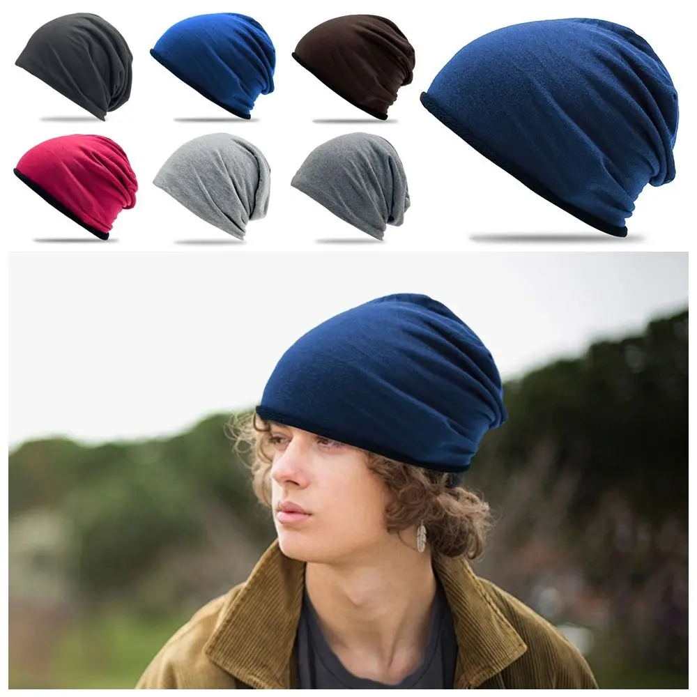 Winter Polar Fleece Beanie Hat Slouchy Windproof Earmuffs Bicycle Hat Hip-Hop Soft Running Beanie for Men Women