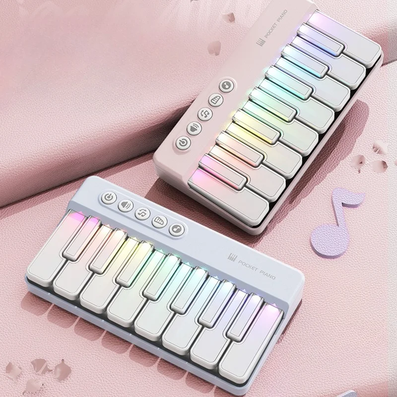 レインボーキーボードピアノ ライトアップキー付き 幼児向け教育用楽器 早期学習楽器おもちゃ