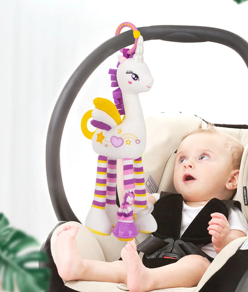 Hochet pour nouveau-nés de 0 à 12 mois, jouets suspendus pour poussette, landau pour tout-petits, chariot en peluche, cloche, jeux de développement pour bébés