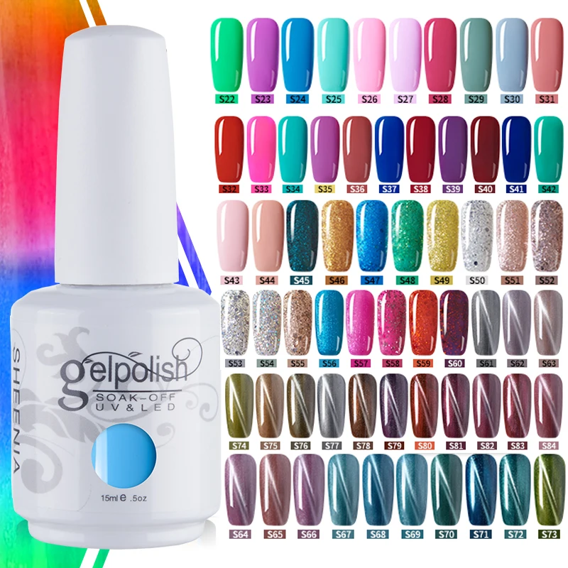 

UV Polish Nails Gel Polish Semi Permanent Primer Hybrid Top Coat Nail Gel Varnish Gel Polishes Nail Art Manicure 15ML