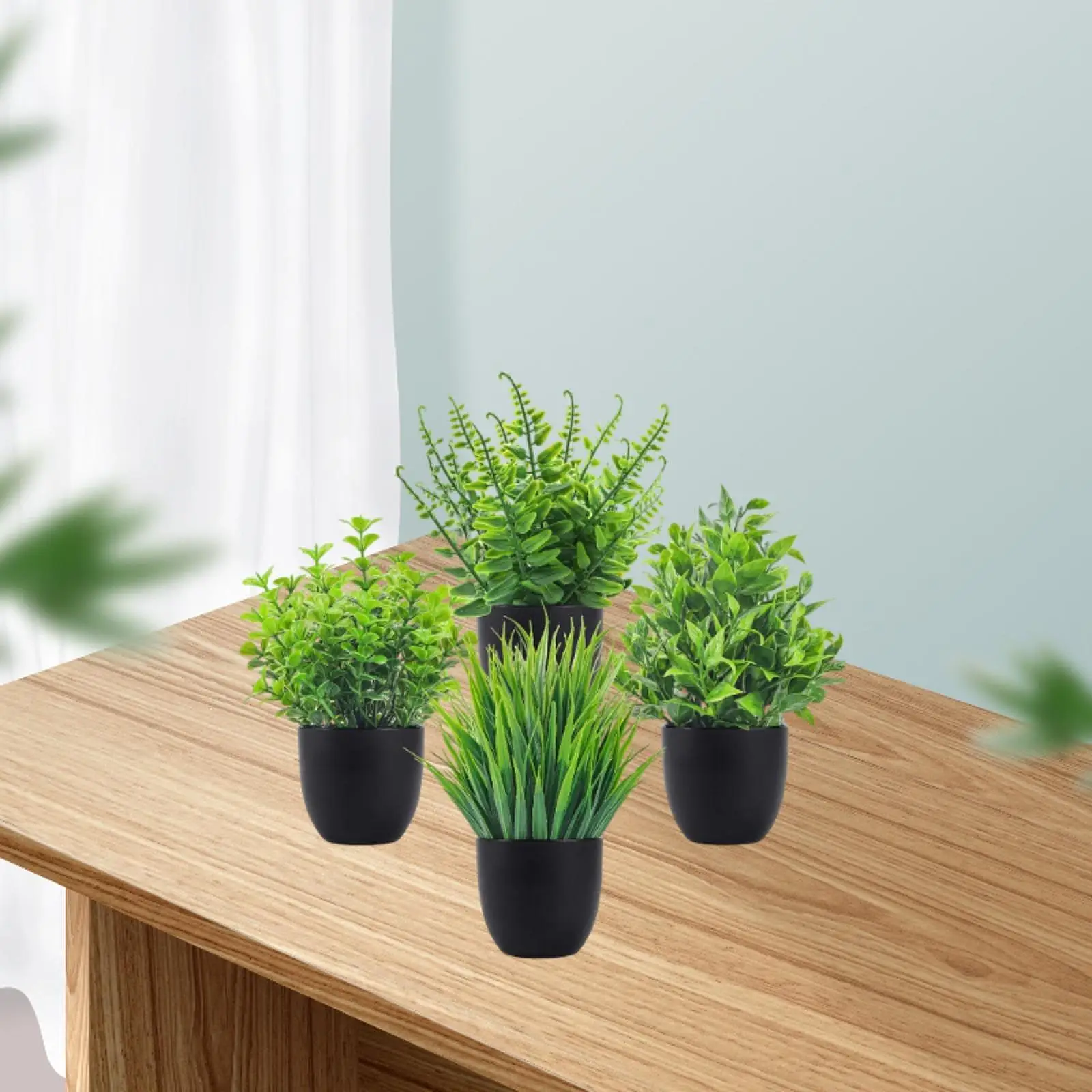 

Искусственные цветы в горшках, реалистичная центральная часть стола, искусственное растение, топиаары, украшение для дома, спальни, книжная полка, гостиная