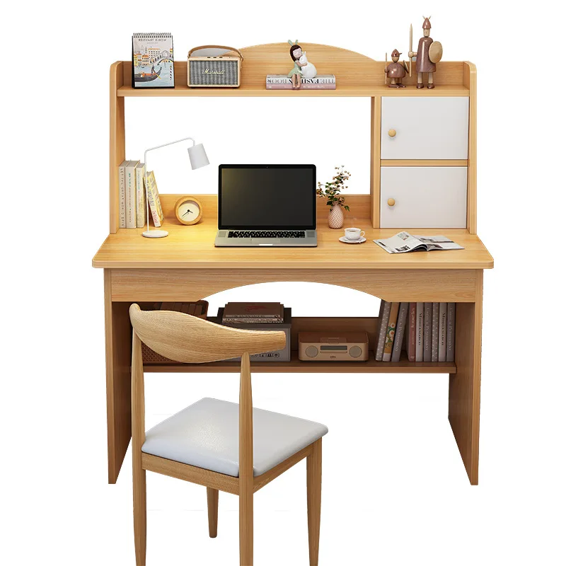

Desk bookshelf integrated with bookcase simple household bedroom computer table desktop student learning writing table