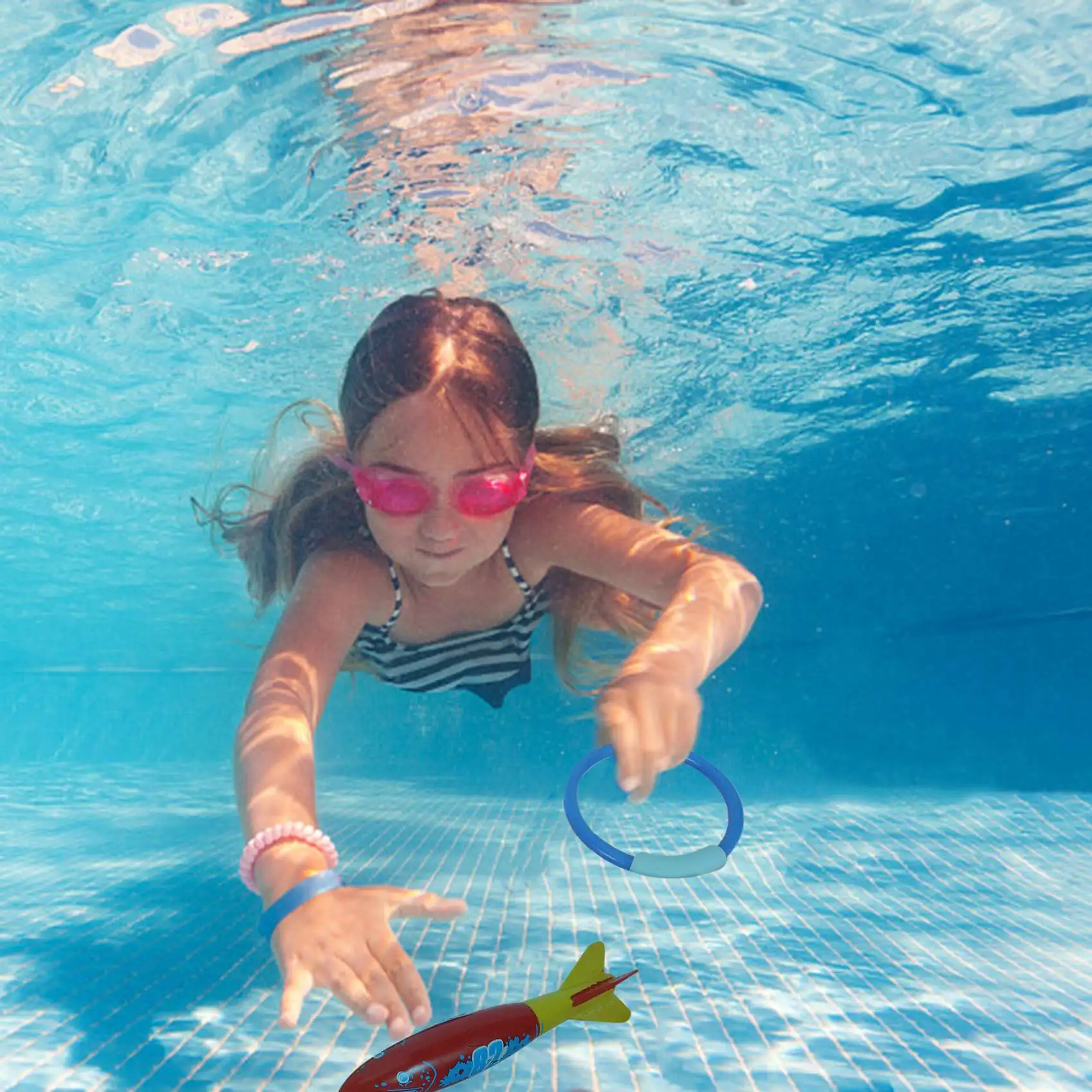 

ABVH-Diving подводный тонущий бассейн, кольца и палочки для дайвинга, торпеды, водная трава, подарок для тренировки погружения для ребенка