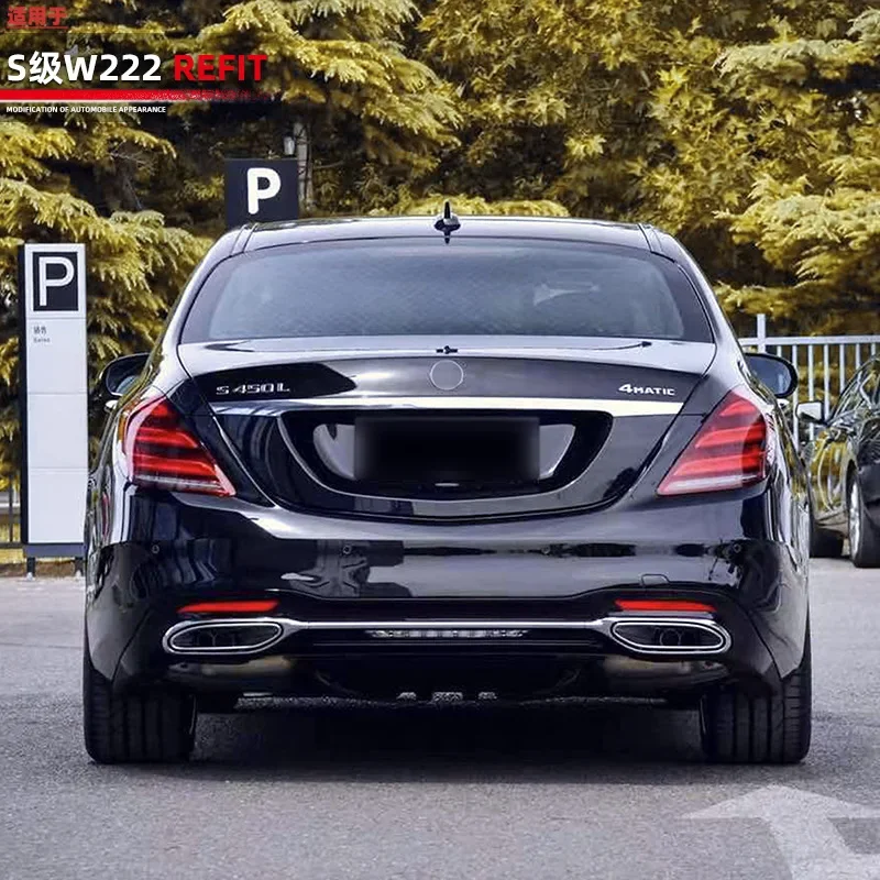 Suitable for S-class W222 14-20 modified S450 kit, middle net surrounding front face and rear bar accessories