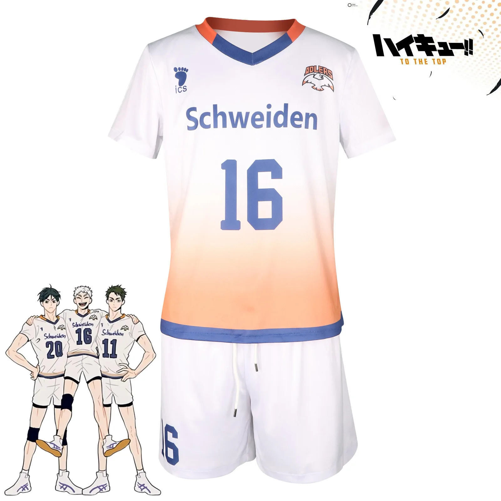 2024 New Haikyuu!! Men Tobio Kageyama Costume Kōrai Hoshiumi Teenagers Schweiden Adlers volleyball Uniform Cosplay