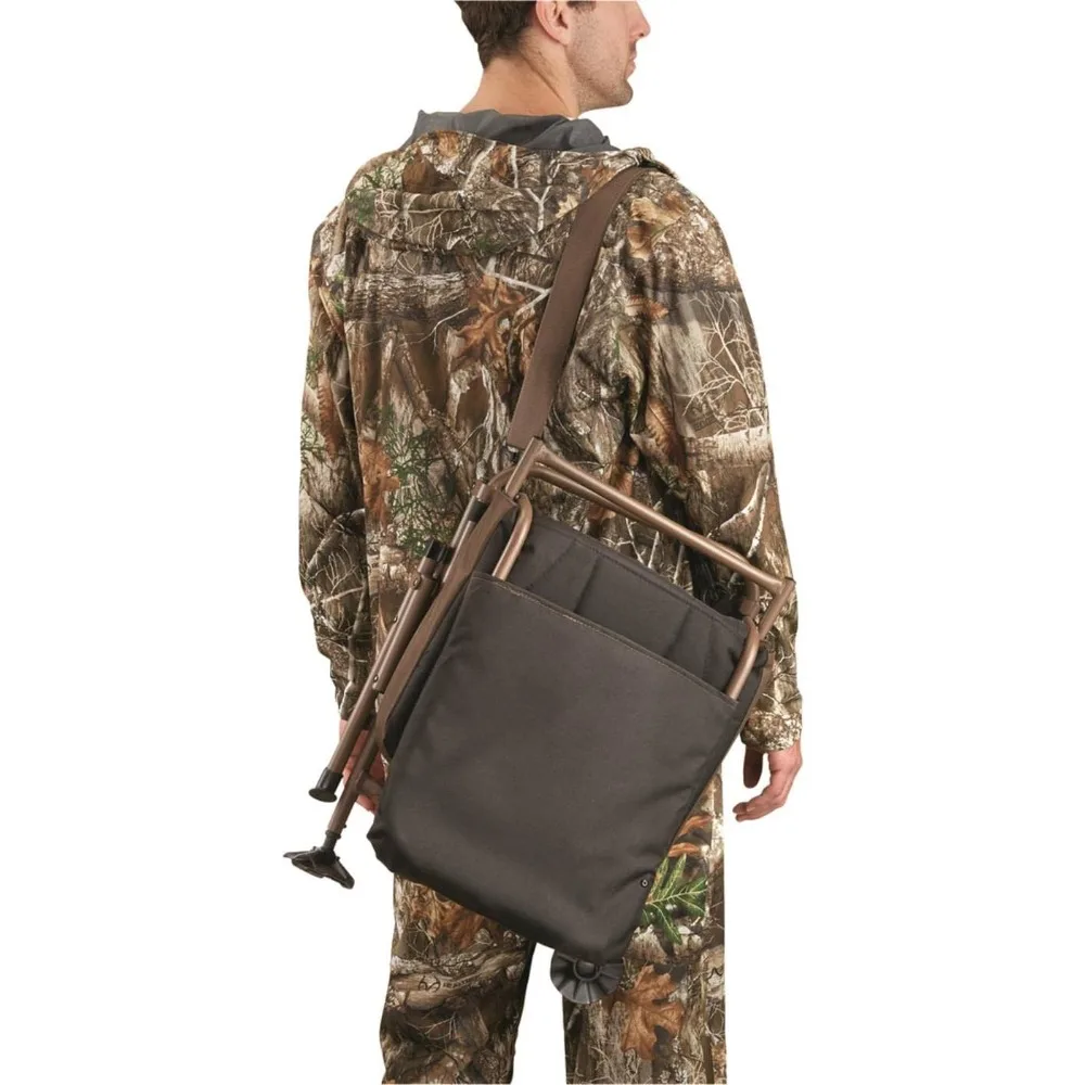 Huntrite 360 Swivel Hunting Blind Chair, 300 Pound Capacity, Folding, Lightweight, Portable, Padded Cushion Hunting Seat