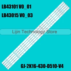 LEDバックライトストリップ,防水IP430h3,43lh500t,lb43015,lb43101,lb43102,l42f220b,l42p60bd,l42f3250b,lvf420aubk,new,10個