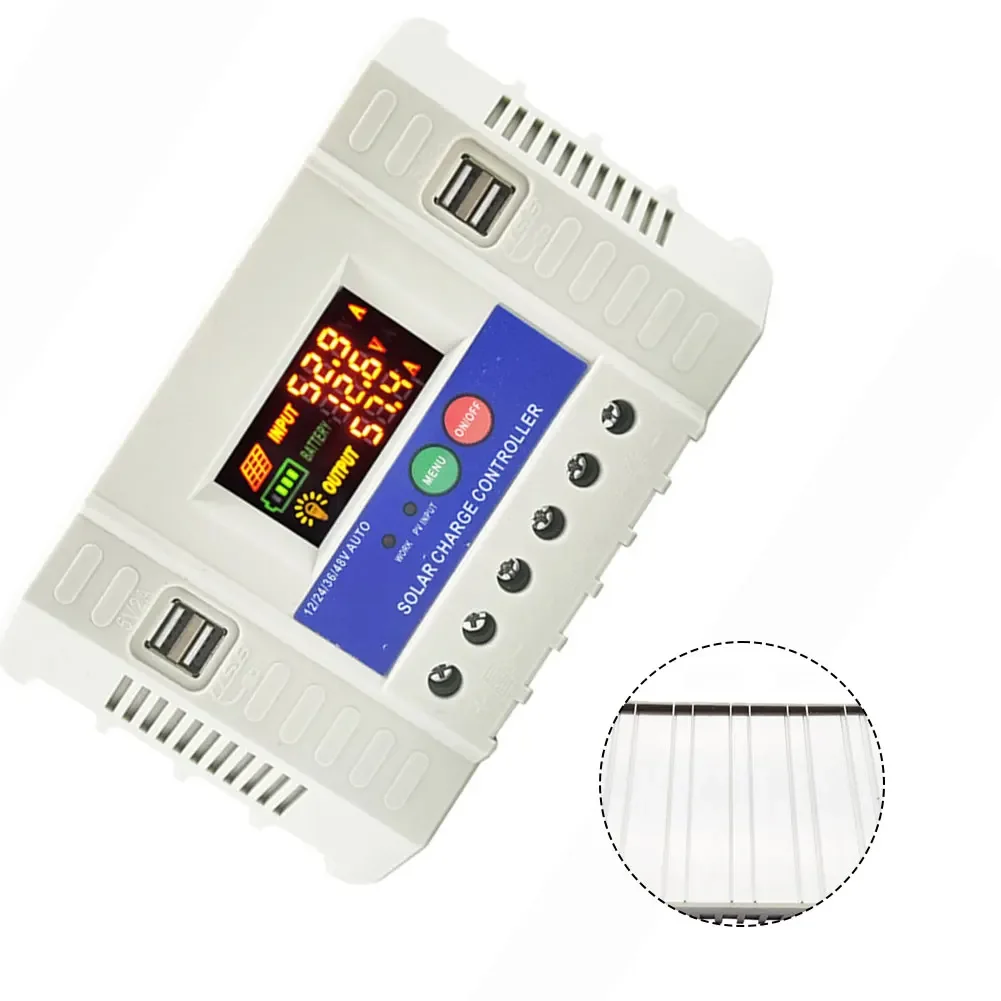 

For Solar Charge Controller 1060A with LCD Panel and 4 USB Outputs for Safe For Solar Battery Charging and Monitoring