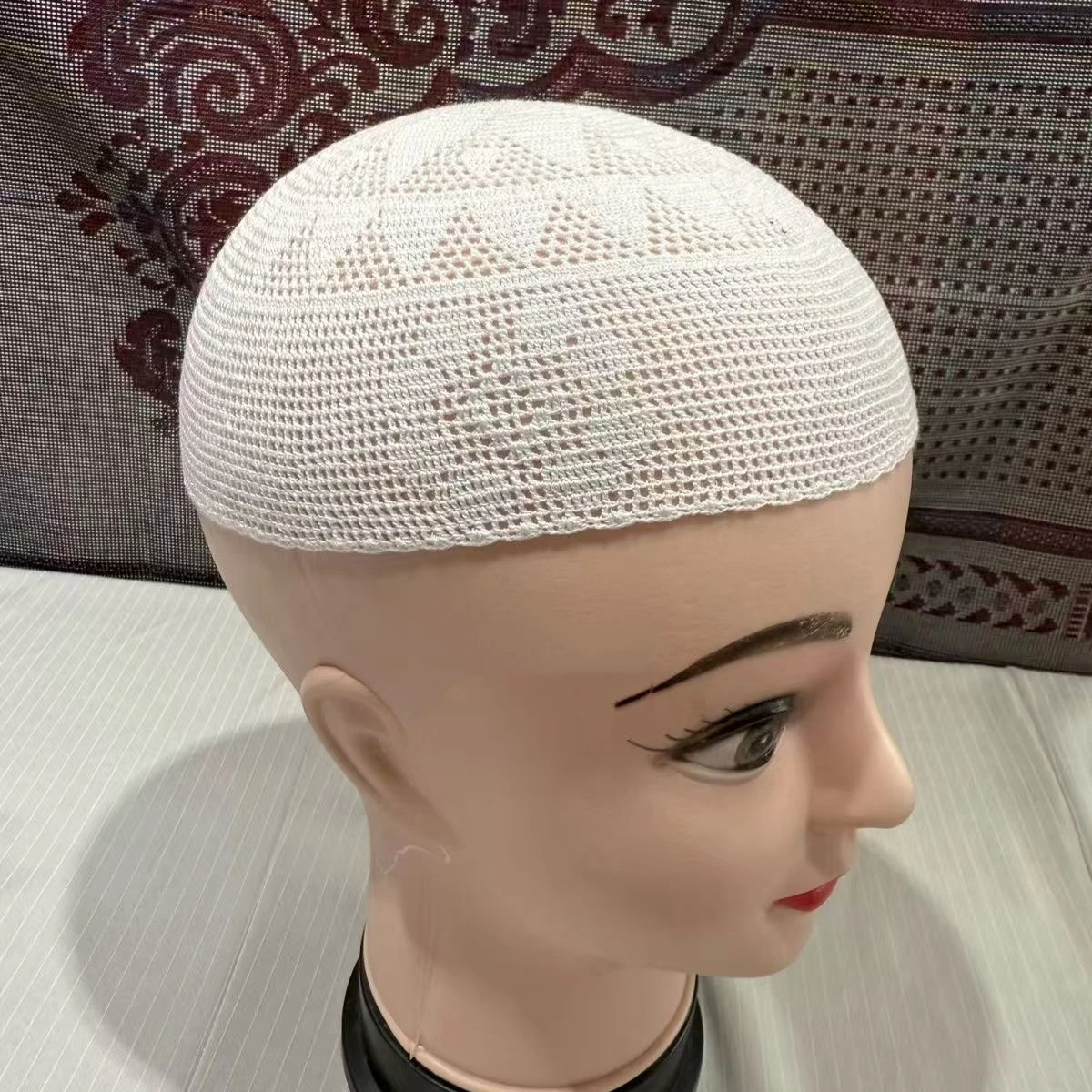 Muslim Caps For Men Clothing Freeshipping Skull Prayer Hat Knitted Mesh Kufi Kippah Islamic Saudi Arabia Jewish Summer 0774