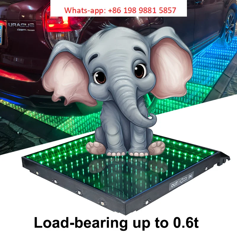 Grace Infinity Fast Setup DJ Light 2ft by 2ft Wireless 3D Mirror Magnet LED Dance Floor