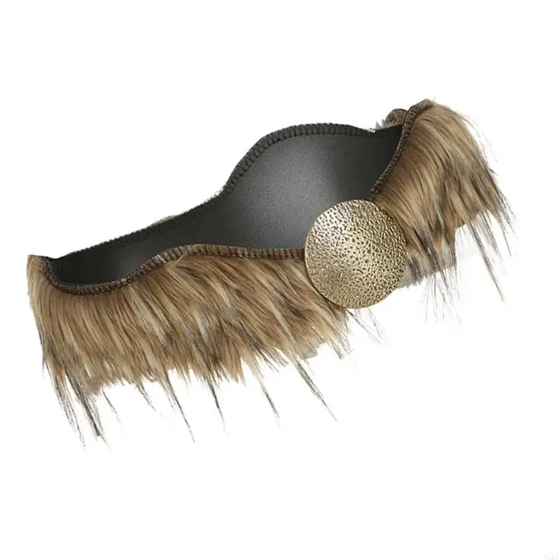 

Ремень из искусственного меха в стиле панк с металлической пряжкой из искусственной кожи, плюшевая поясная цепочка, пояс из искусственного меха, винтажная цепочка для джинсового ремня