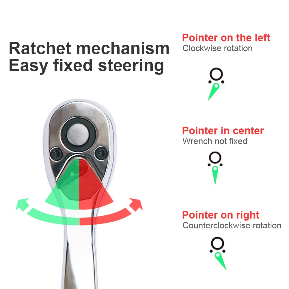 1/4インチ 3/8インチ ラチェットレンチ クロムバナジウム鋼 72歯 ドライブ 多機能ソケットスパナ ラチェットスパナ 車両用
