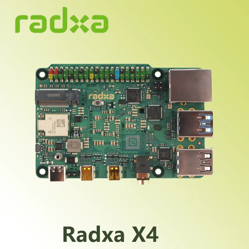 VivaCTNew Radxa X4 with Intel N100, Dual 4K Output, 2.5Gbps Ethernet, PCIe 3.0 M.2 M Key, WiFi 5/6, High-Performance SBC