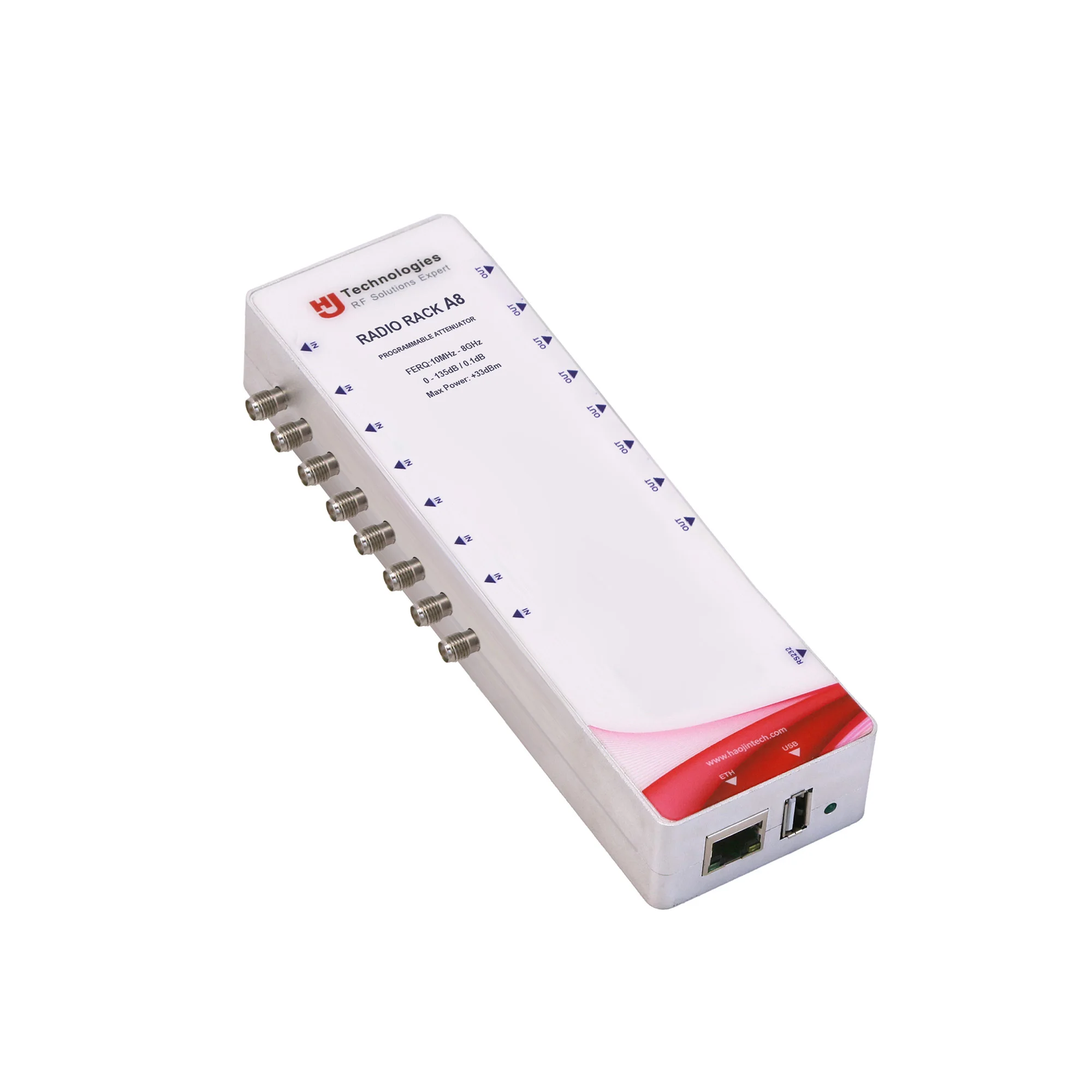 Chinese Factory Price 10MHz - 8GHz 8 Channel Handheld RF Digital Programmable Attenuator Model A8