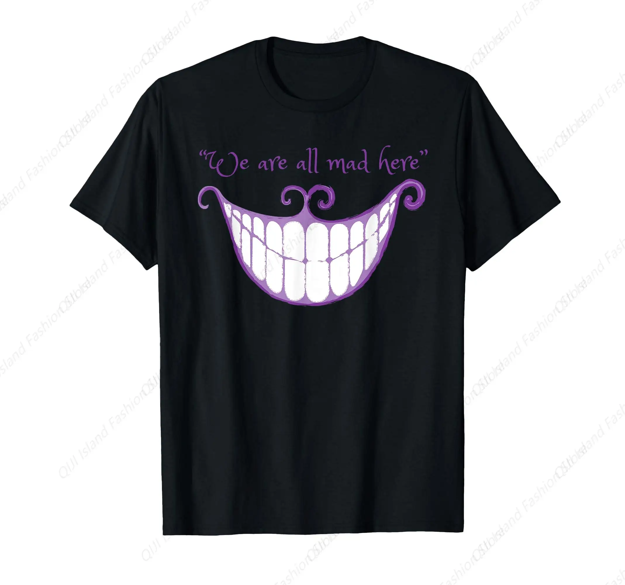 

We Are All Mad Here Alice Cat Smile Halloween Costume T-Shirt