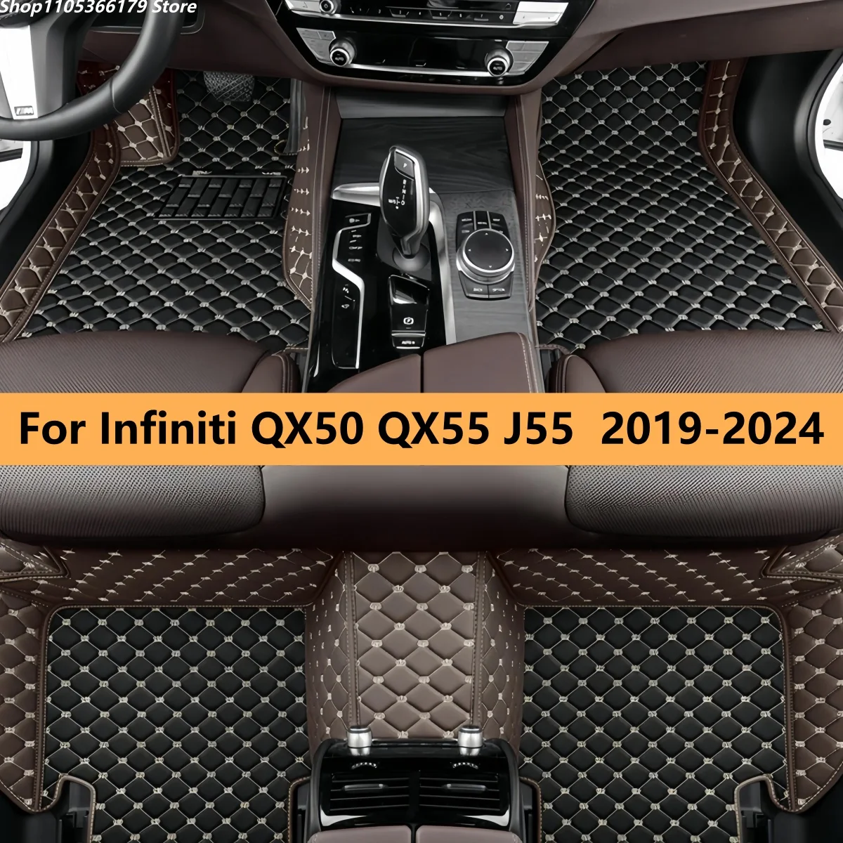 

Auto Floor Mats Fit For Infiniti QX50 QX55 J55 2019 2020 2021 2022 2023 2024 Auto Leather Foot Mat Rugs Carpet Pads