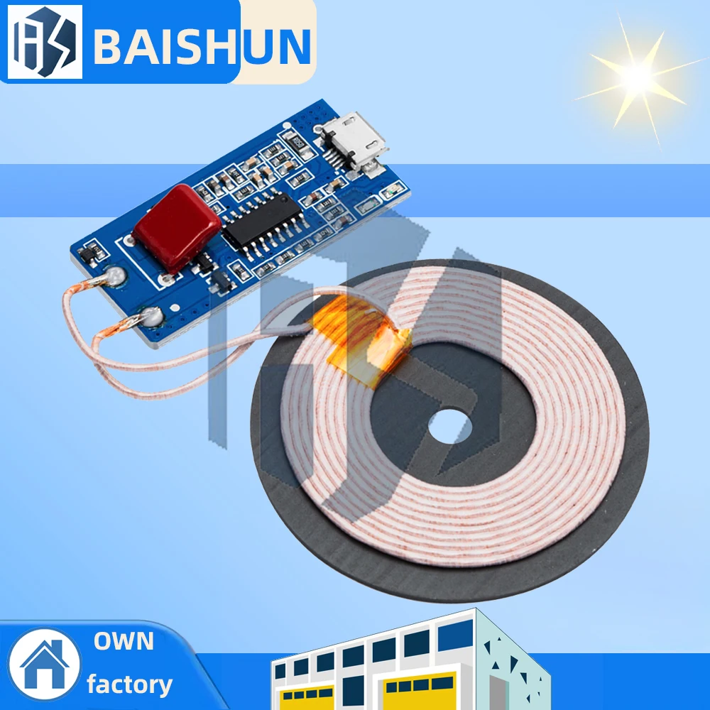 5V 1A wireless power supply/charging 5W wireless charger transmitter universal quick charge DIY Micro USB