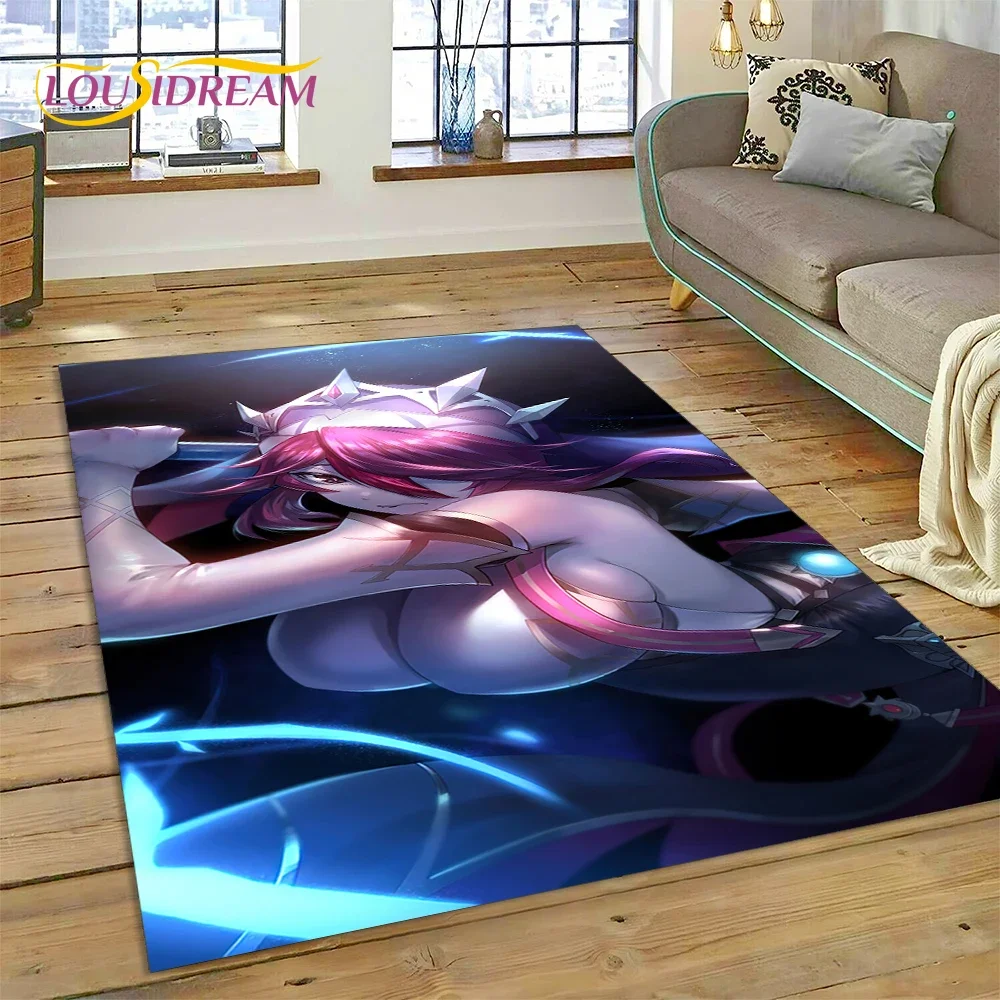 3D Neueste Genshin Impact Cartoon Spiel Teppich Teppich für Wohnzimmer Schlafzimmer Home Decor, Bodenmatte rutschfeste Dekoration für Sofa Geschenk