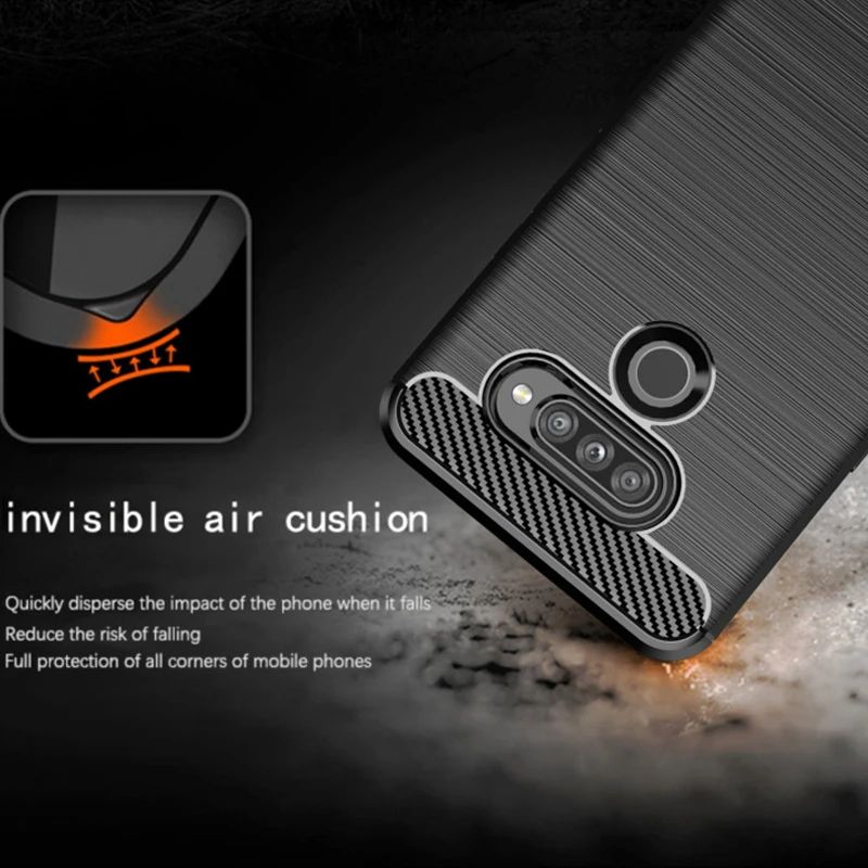 Full Protective Soft Back Cover for LG K50S Shockproof Silicone Case For lg k50s lgk50s Carbon Fiber Cases Coque Fundas