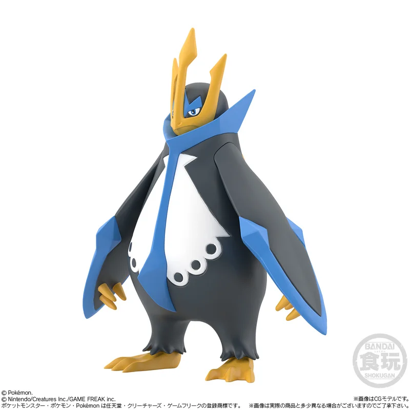 Original Bandai Pokemon 1/20 Scale World Figure Sinnoh Turtwig Piplup Empoleon Chimchar Infernape Lucas Dawn Figurine Toys Gift