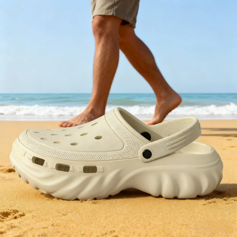 

‌ Мужские сандалии из ЭВА против усталости, мягкая амортизация для комфорта на весь день, не оставляющая следов подошв, для использования в помещении и на открытом воздухе, не сжимает ноги