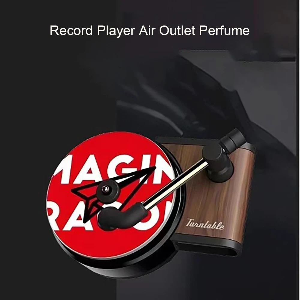 Car Air Freshener Record Player Perfume Clip Vinyl Smell Diffuser Phonograph Design Turntable Fragrance Vent Outlet Aromatherap