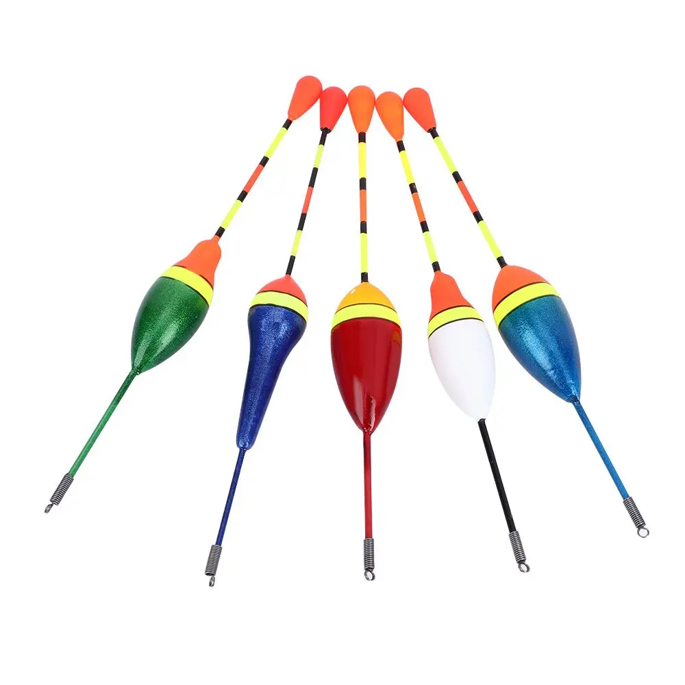 Foam 10Pcs/Lot Fluctuate Bobber Mix Size Color Fishing Float Float Set Fishing Light Stick Buoy