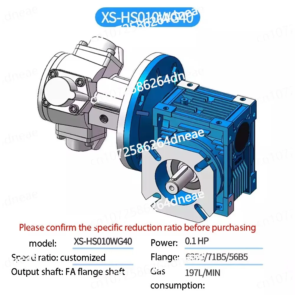 Piston type pneumatic motor,reducer,low-speed high torque,explosion-proof,stepless speed regulation,forward and reverse rotation