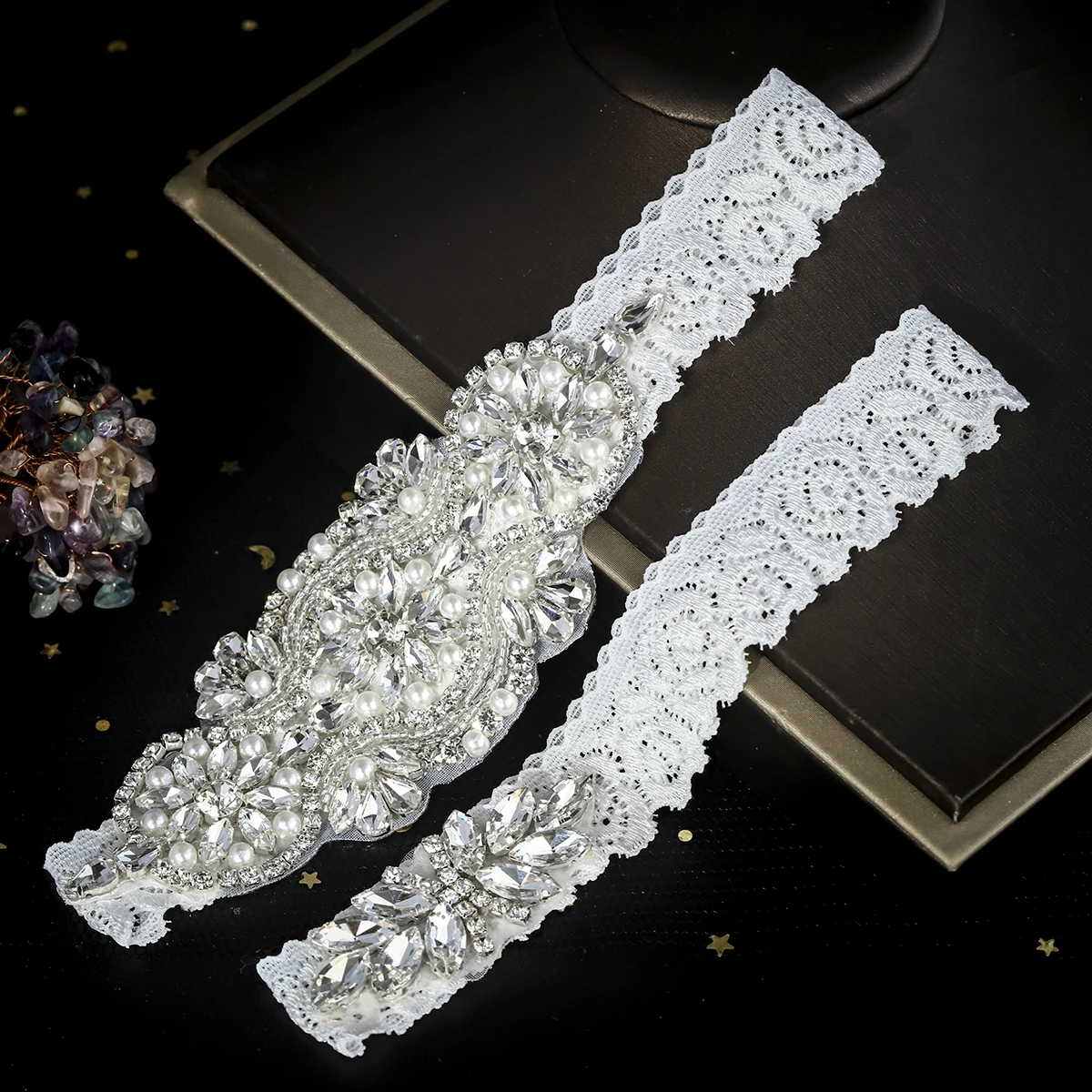 Sexy Lingerie Wedding Garter Belt Bride Party Cosplay Accessories Jewelry Bowknot Lace Elastic Leg Ring Bridal Leg Garter image 3