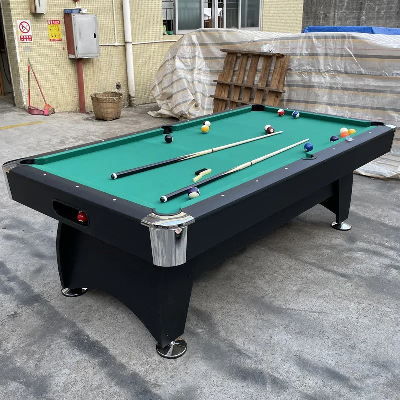 2.1 meter pool table, household 7-foot large pool table American black eight pool table