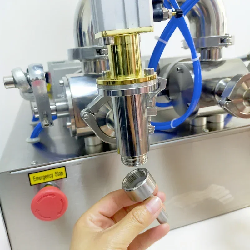 Riempitrice per pasta liquida a doppio scopo Riscaldamento Miscelazione Riempitrice a doppia testa