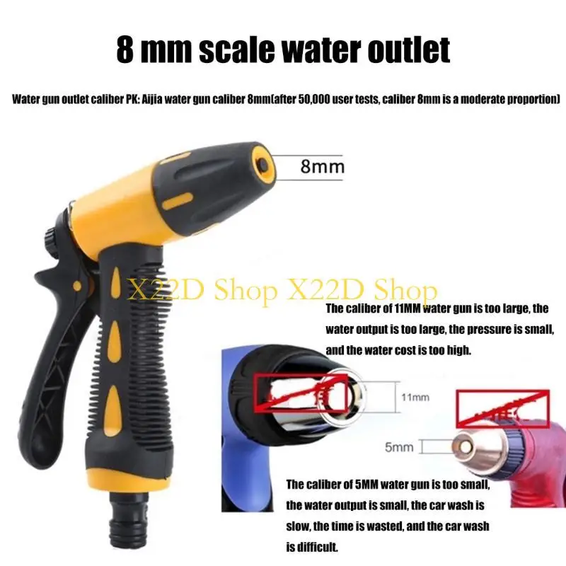 X22D 4 Pcs High-Pressure Water Guns with 3 Nozzles Car Wash Guns Garden Water Guns Car Washing Tool for Pressure Cleaner