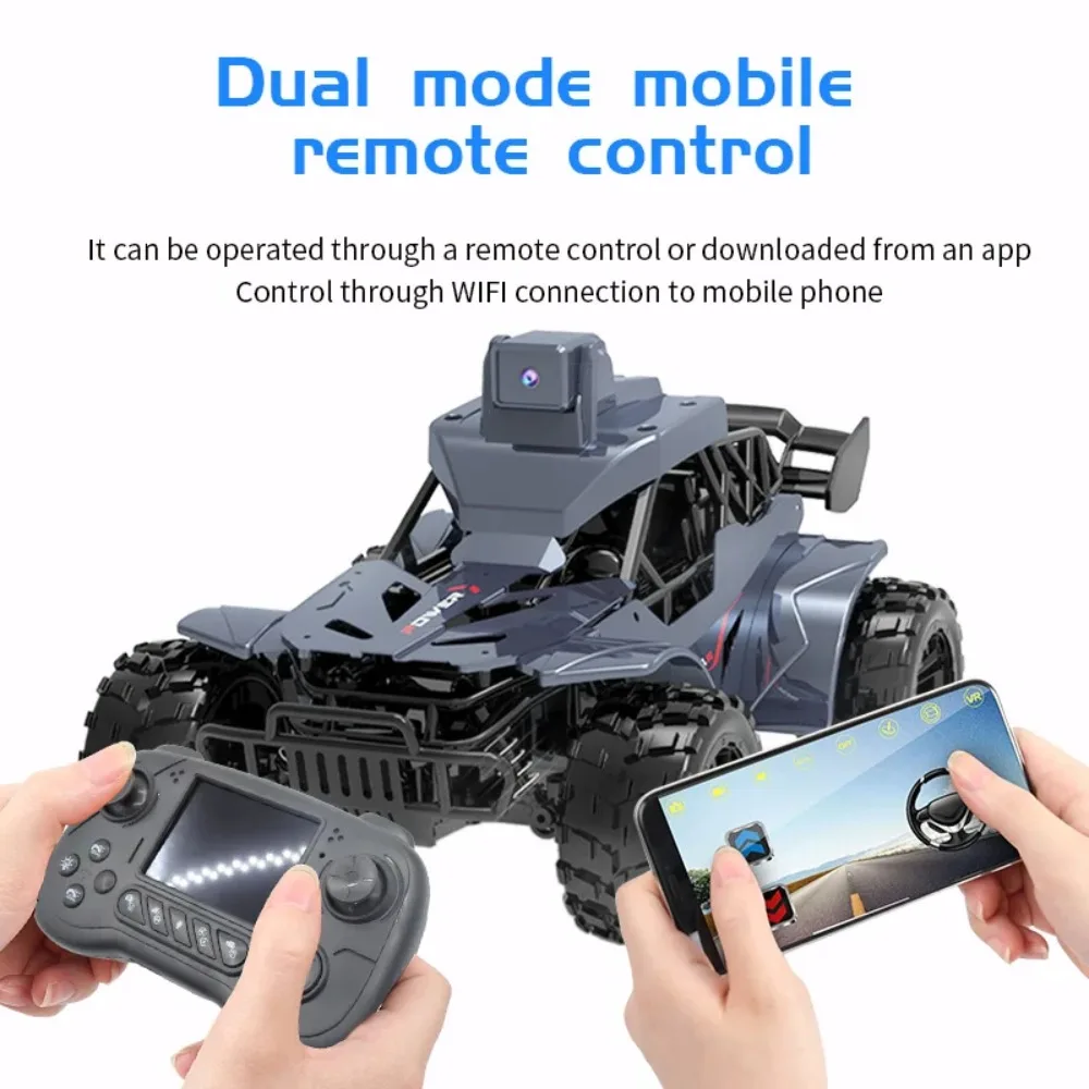 RC Car with Camera FPV HD 2.4G Remote Control LCD Screen 4WD High Speed Off-Road Drift Stunt Vehicle Voice Chat Toy