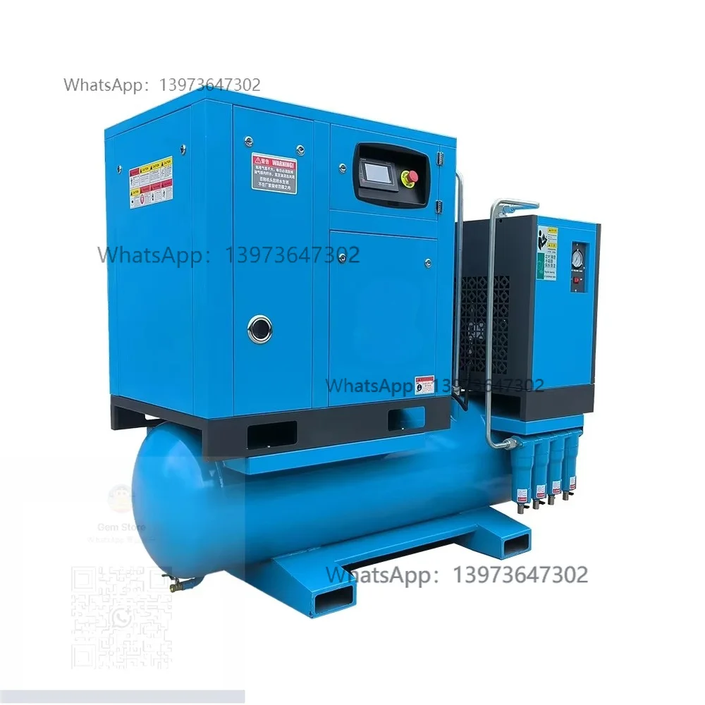 Industrial Compressor air Screw Silent All-in-One 10hp 20hp 30hp 8bar 10bar with tank 500l Compressor  Ar