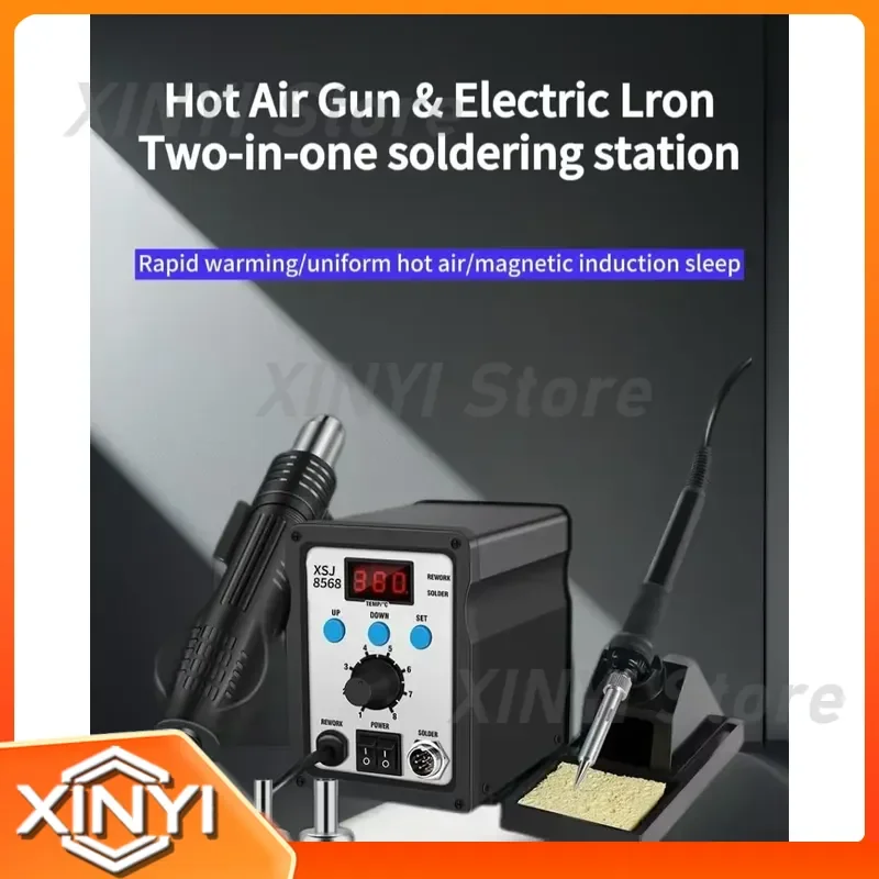 for XSJ-8586 Welding Station Hot Air Rework Station Two in One Soldering Iron Desoldering Gun Repair Tool Kit