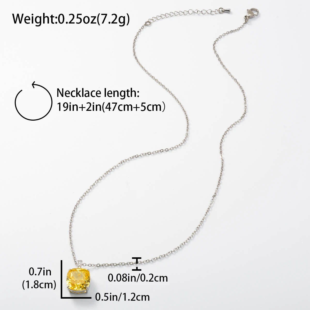 ZEADear Elegant Pendant Gift for Girl Square Shiny Zircon Necklace Copper Metal Chain High Quality Jewelry Neck Charms Women