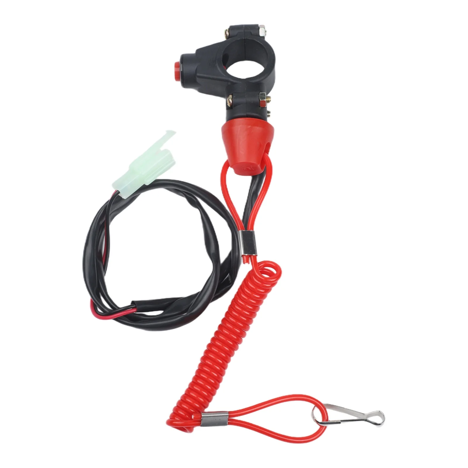 Motorcycle Engine Stop Switch Tether Lanyard for ATV Outboard Motor and Ride-On Lawn Mower with Weather Resistant Performance