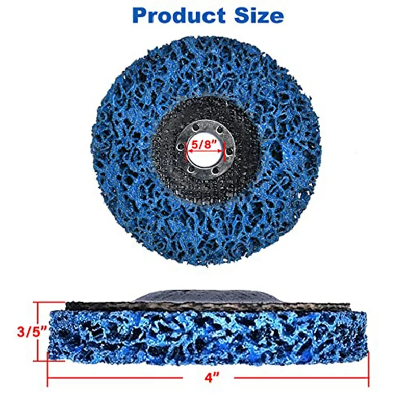 T19C 8 Pack Strip Disc Stripping Wheel Kit For Angle Grinders Remove Rust Paint Stripping Wheel Clean Coating Welds, 4X5/8 Inch