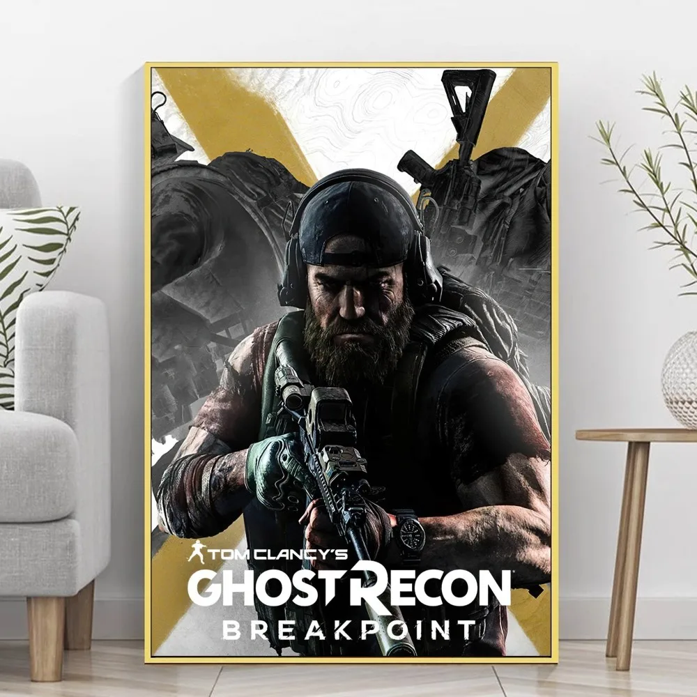 Ghost Recon Breakpoint  Game Anime Posters Sticky Fancy Wall Sticker for Living Room Bar Decoration Room Wall Decor