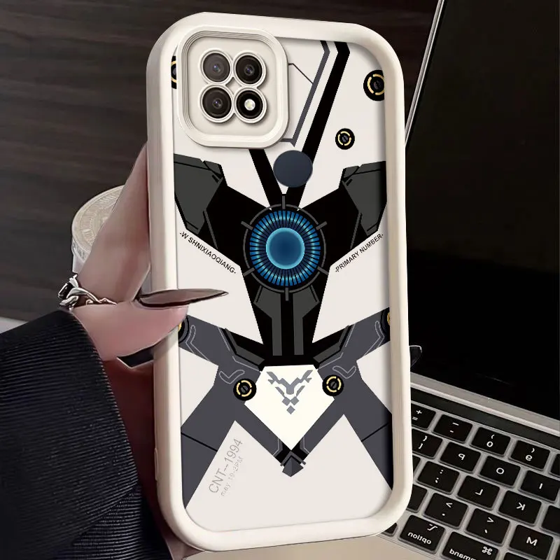 Mechanical Armor Painted Phone Case For Oppo A15 A15S A35 Silicone Anti Drop Soft Cover Funda