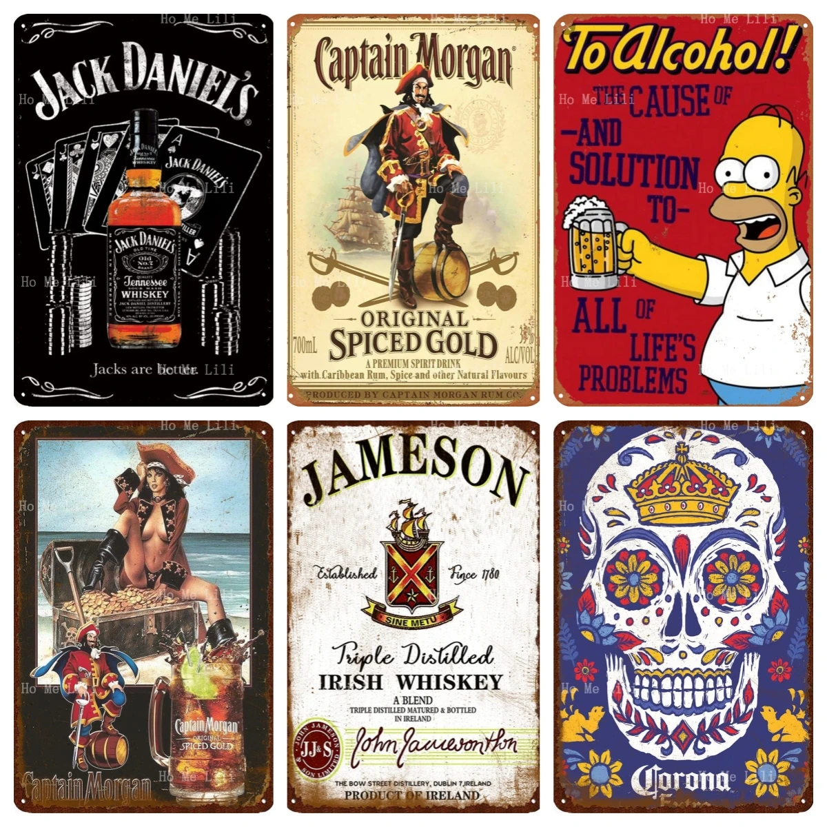 Cartel de lata de Whisky de canela, arte de pared para hombre, Póster Artístico de cueva para Bar, Pub, garaje, cocina, jardín, baño, oficina, pared del hogar de Metal