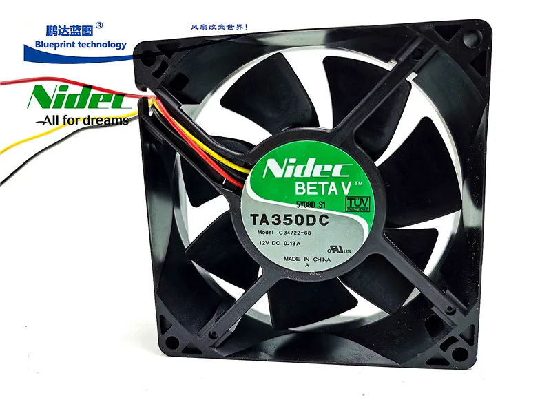 THE NEW NIDEC TA50DC DUAL BALL BEARING 9232 SPEED MEASUREMENT FUNCTION 9.2CM 12V 9032 COOLING FAN